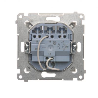 Simon 54 Przycisk potrójny z podświetleniem LED 10A 250V szybkozłączka złoty mat DP31L.01/44 KONTAKT (DP31L.01/44)