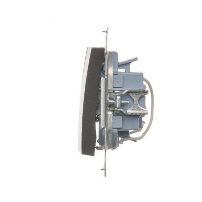 Simon 54 Przycisk potrójny z podświetleniem LED 10A 250V szybkozłączka brąz mat DP31L.01/46 KONTAKT (DP31L.01/46)
