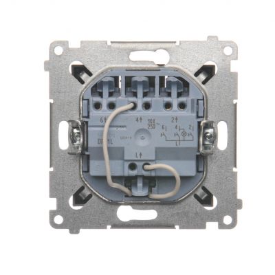 Simon 54 Przycisk potrójny z podświetleniem LED 10A 250V szybkozłączka antracyt DP31L.01/48 KONTAKT (DP31L.01/48)