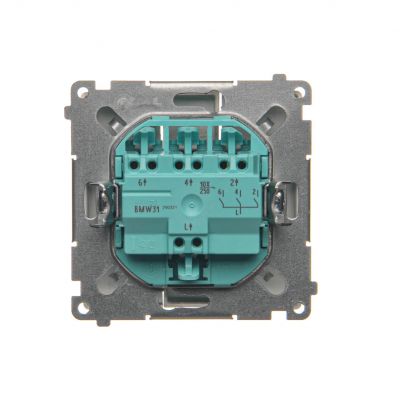 Simon Basic Łącznik potrójny 10A 250V szybkozłączka srebrny mat BMW31.01/43 KONTAKT (BMW31.01/43)