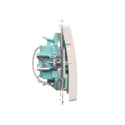 Simon Basic Przycisk potrójny z podświetleniem LED 10A 250V szybkozłączka biały BMP31L.01/11 KONTAKT (BMP31L.01/11)
