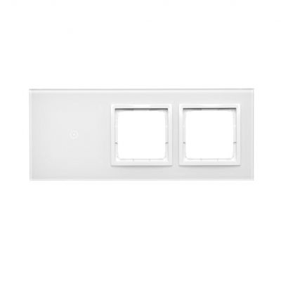Simon 54 Touch Panel dotykowy S54 Touch 3 moduły 1 pole dotykowe + 2 otwory na osprzęty S54 biała perła DSTR3100/70 KONTAKT (DSTR3100/70)