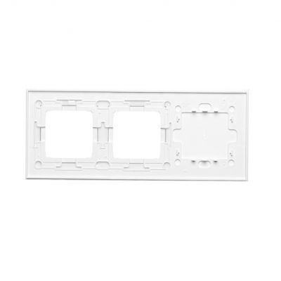 Simon 54 Touch Panel dotykowy S54 Touch 3 moduły 1 pole dotykowe + 2 otwory na osprzęty S54 biała perła DSTR3100/70 KONTAKT (DSTR3100/70)