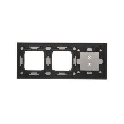 Simon 54 Touch Panel dotykowy S54 Touch 3 moduły 2 pola dotykowe pionowe + 2 otwory na osprzęty S54 srebrna mgła DSTR3300/71 KONTAKT (DSTR3300/71)
