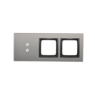 Simon 54 Touch Panel dotykowy S54 Touch 3 moduły 2 pola dotykowe pionowe + 2 otwory na osprzęty S54 burzowa chmura DSTR3300/72 KONTAKT (DSTR3300/72)