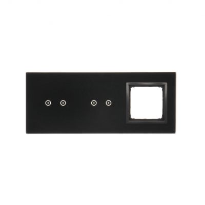Simon 54 Touch Panel dotykowy S54 Touch 3 moduły 2 pola dotykowe poziome + 2 pola dotykowe poziome + 1 otwór na osprzęt S54 zastygła lawa DSTR3220/73 KONTAKT (DSTR3220/73)