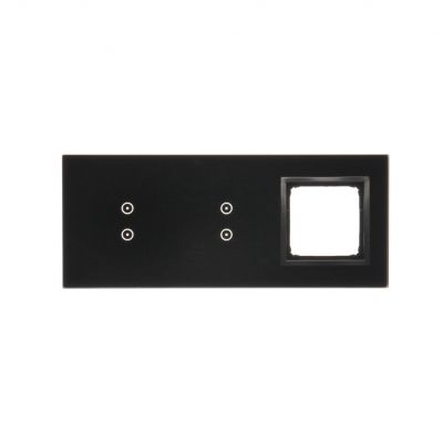 Simon 54 Touch Panel dotykowy S54 Touch 3 moduły 2 pola dotykowe pionowe + 2 pola dotykowe pionowe + 1 otwór na osprzęt S54 zastygła lawa DSTR3330/73 KONTAKT (DSTR3330/73)