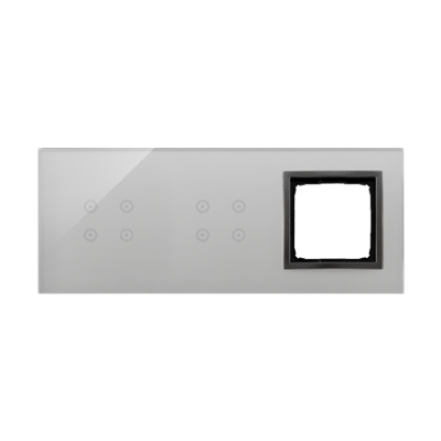 Simon 54 Touch Panel dotykowy S54 Touch 3 moduły 4 pola dotykowe + 4 pola dotykowe + 1 otwór na osprzęt S54 burzowa chmura DSTR3440/72 KONTAKT (DSTR3440/72)
