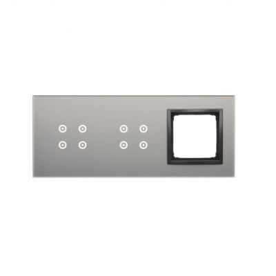 Simon 54 Touch Panel dotykowy S54 Touch 3 moduły 4 pola dotykowe + 4 pola dotykowe + 1 otwór na osprzęt S54 burzowa chmura DSTR3440/72 KONTAKT (DSTR3440/72)
