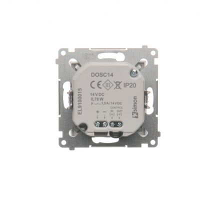 Simon 54 Oprawa oświetleniowa LED biały. z czujnikiem 14 V DC 064 W białe zimne 5900 K biały !Wymagany zasilacz 14V DOSC14A.01/11 KONTAKT (DOSC14A.01/11)