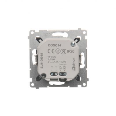Simon 54 Oprawa oświetleniowa LED biały. z czujnikiem 14 V DC 064 W białe zimne 5900 K antracyt !Wymagany zasilacz 14V DOSC14A.01/48 KONTAKT (DOSC14A.01/48)