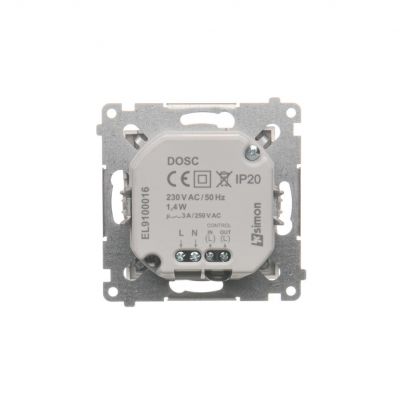 Simon 54 Oprawa oświetleniowa LED z czujnikiem ruchu 230 V AC 1.4 W białe zimne 5900 K srebrny mat DOSCA.01/43 KONTAKT (DOSCA.01/43)