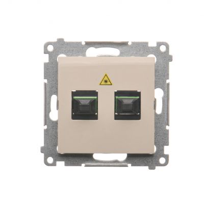 Simon 54 Gniazdo światłowodowe / optyczne podwójne SC/APC kremowy DGS2.01/41 KONTAKT (DGS2.01/41)