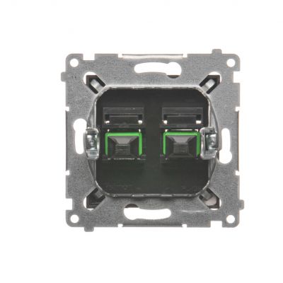 Simon 54 Gniazdo światłowodowe / optyczne podwójne SC/APC brąz mat DGS2.01/46 KONTAKT (DGS2.01/46)