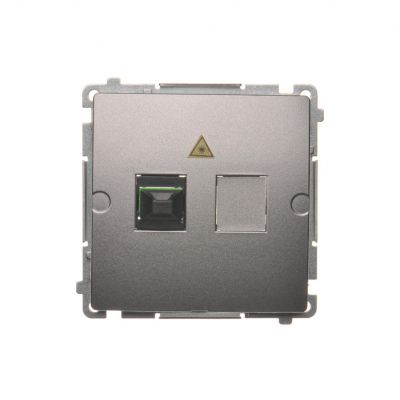 Simon Basic Gniazdo światłowodowe / optyczne pojedyncze SC/APC stal inox BMGS1.01/21 KONTAKT (BMGS1.01/21)