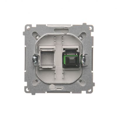 Simon Basic Gniazdo światłowodowe / optyczne pojedyncze SC/APC stal inox BMGS1.01/21 KONTAKT (BMGS1.01/21)