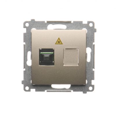 Simon 54 Gniazdo światłowodowe / optyczne pojedyncze SC/APC złoty mat DGS1.01/44 KONTAKT (DGS1.01/44)