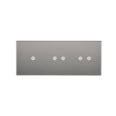 Simon 54 Touch Panel dotykowy S54 Touch 3 moduły 1 pole dotykowe + 2 pola dotykowe poziome + 2 pola dotykowe poziome srebrna mgła DSTR3122/71 KONTAKT (DSTR3122/71)