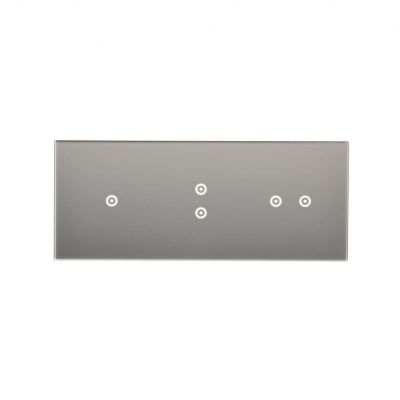 Simon 54 Touch Panel dotykowy S54 Touch 3 moduły 1 pole dotykowe + 2 pola dotykowe pionowe + 2 pola dotykowe poziome srebrna mgła DSTR3132/71 KONTAKT (DSTR3132/71)