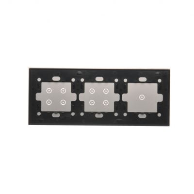 Simon 54 Touch Panel dotykowy S54 Touch 3 moduły 1 pole dotykowe + 4 pole dotykowe +  4 pole dotykowe srebrna mgła DSTR3144/71 KONTAKT (DSTR3144/71)