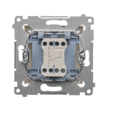 Simon 54 Łącznik schodowy bez piktogramu 10A 250V szybkozłączka kremowy DW6.01/X/41 KONTAKT (DW6.01/X/41)