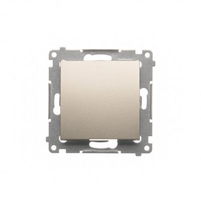 Simon 54 Łącznik schodowy bez piktogramu 10A 250V szybkozłączka złoty mat DW6.01/X/44 KONTAKT (DW6.01/X/44)