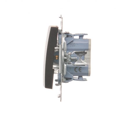 Simon 54 Łącznik schodowy bez piktogramu 10A 250V szybkozłączka brąz mat DW6.01/X/46 KONTAKT (DW6.01/X/46)