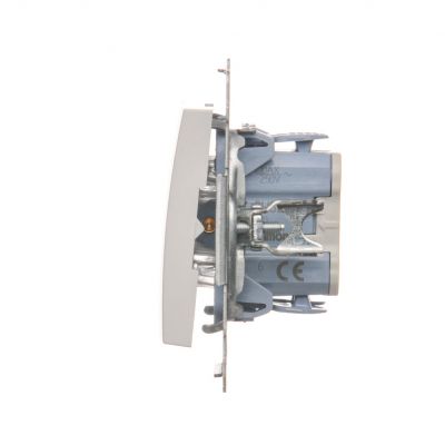 Simon 54 Łącznik schodowy z podświetleniem LED bez piktogramu 10A 250V szybkozłączka biały DW6L.01/X/11 KONTAKT (DW6L.01/X/11)
