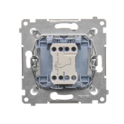 Simon 54 Łącznik schodowy z podświetleniem LED bez piktogramu 10A 250V szybkozłączka biały DW6L.01/X/11 KONTAKT (DW6L.01/X/11)