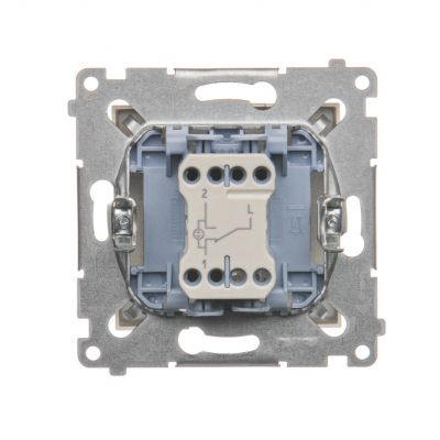 Simon 54 Łącznik schodowy z podświetleniem LED bez piktogramu 10A 250V szybkozłączka złoty mat DW6L.01/X/44 KONTAKT (DW6L.01/X/44)