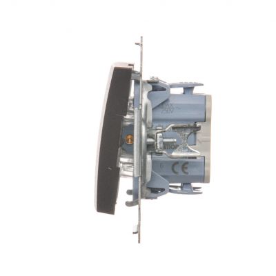 Simon 54 Łącznik schodowy z podświetleniem LED bez piktogramu 10A 250V szybkozłączka brąz mat DW6L.01/X/46 KONTAKT (DW6L.01/X/46)