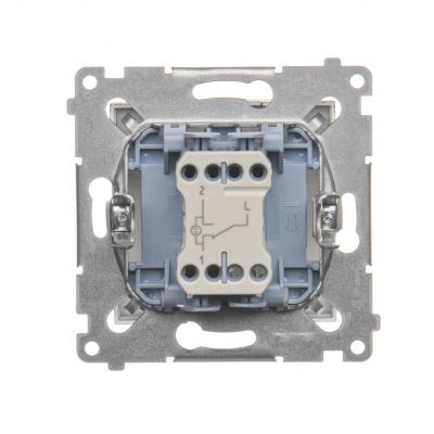 Simon 54 Łącznik schodowy z podświetleniem LED bez piktogramu 10A 250V szybkozłączka brąz mat DW6L.01/X/46 KONTAKT (DW6L.01/X/46)