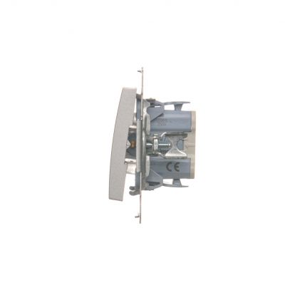 Simon 54 Łącznik krzyżowy bez piktogramu 10A 250V szybkozłączka srebrny mat DW7.01/X/43 KONTAKT (DW7.01/X/43)