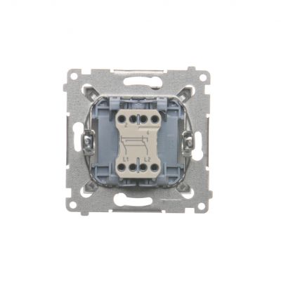 Simon 54 Łącznik krzyżowy bez piktogramu 10A 250V szybkozłączka srebrny mat DW7.01/X/43 KONTAKT (DW7.01/X/43)