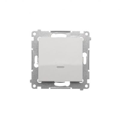 Simon 54 Łącznik krzyżowy z podświetleniem LED bez piktogramu 10A 250V szybkozłączka biały DW7L.01/X/11 KONTAKT (DW7L.01/X/11)