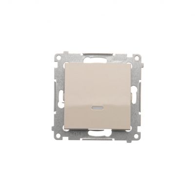 Simon 54 Łącznik krzyżowy z podświetleniem LED bez piktogramu 10A 250V szybkozłączka kremowy DW7L.01/X/41 KONTAKT (DW7L.01/X/41)