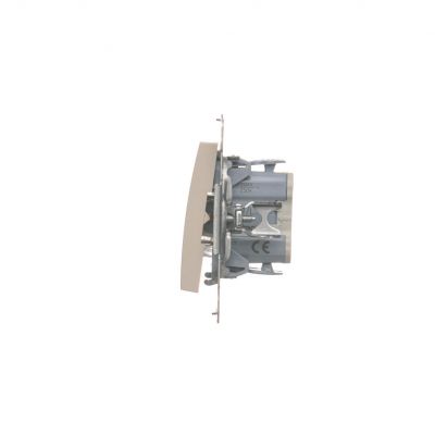 Simon 54 Łącznik krzyżowy z podświetleniem LED bez piktogramu 10A 250V szybkozłączka kremowy DW7L.01/X/41 KONTAKT (DW7L.01/X/41)