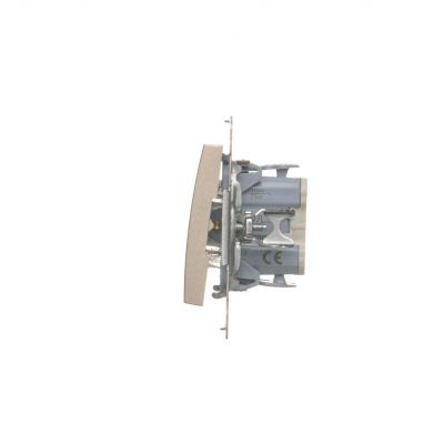 Simon 54 Łącznik krzyżowy z podświetleniem LED bez piktogramu 10A 250V szybkozłączka złoty mat DW7L.01/X/44 KONTAKT (DW7L.01/X/44)