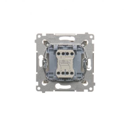 Simon 54 Łącznik krzyżowy z podświetleniem LED bez piktogramu 10A 250V szybkozłączka złoty mat DW7L.01/X/44 KONTAKT (DW7L.01/X/44)