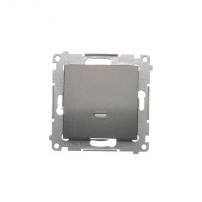 Simon 54 Łącznik krzyżowy z podświetleniem LED bez piktogramu 10A 250V szybkozłączka antracyt DW7L.01/X/48 KONTAKT (DW7L.01/X/48)