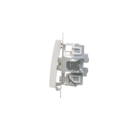 Simon 54 Łącznik schodowy podwójny z podświetleniem bez piktogramu 10A 250V zaciski śrubowe biały DW6/2L.01/X/11 KONTAKT (DW6/2L.01/X/11)