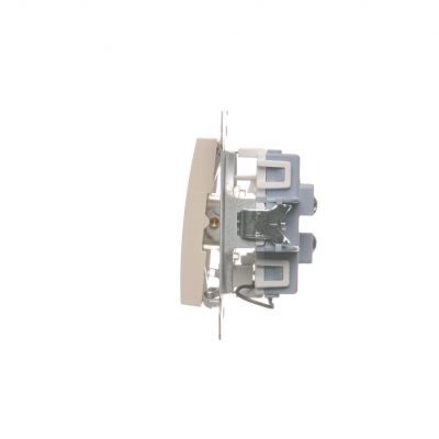 Simon 54 Łącznik schodowy podwójny z podświetleniem bez piktogramu 10A 250V zaciski śrubowe kremowy DW6/2L.01/X/41 KONTAKT (DW6/2L.01/X/41)