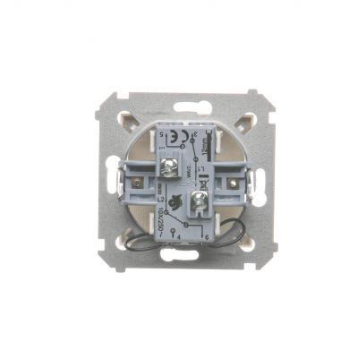 Simon 54 Łącznik schodowy podwójny z podświetleniem bez piktogramu 10A 250V zaciski śrubowe kremowy DW6/2L.01/X/41 KONTAKT (DW6/2L.01/X/41)