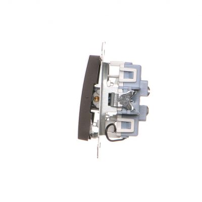 Simon 54 Łącznik schodowy podwójny z podświetleniem bez piktogramu 10A 250V zaciski śrubowe brąz mat DW6/2L.01/X/46 KONTAKT (DW6/2L.01/X/46)