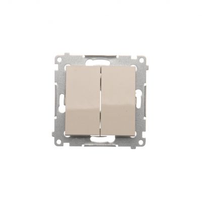 Simon 54 Łącznik krzyżowy podwójny bez piktogramu 10A 250V szybkozłączka kremowy DW7/2.01/X/41 KONTAKT (DW7/2.01/X/41)