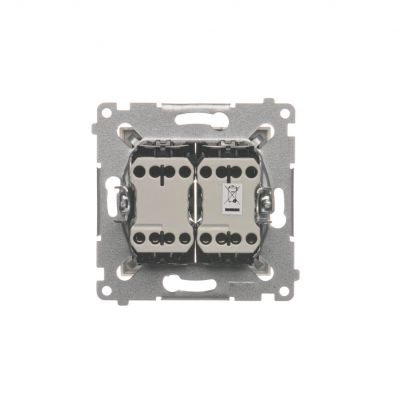 Simon 54 Łącznik krzyżowy podwójny bez piktogramu 10A 250V szybkozłączka złoty mat DW7/2.01/X/44 KONTAKT (DW7/2.01/X/44)