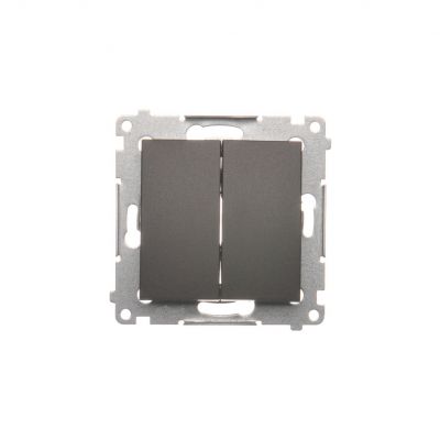 Simon 54 Łącznik krzyżowy podwójny bez piktogramu 10A 250V szybkozłączka brąz mat DW7/2.01/X/46 KONTAKT (DW7/2.01/X/46)