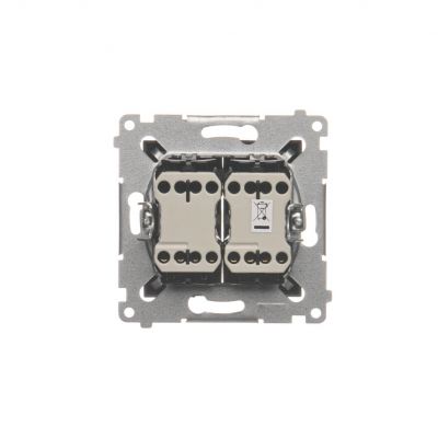 Simon 54 Łącznik krzyżowy podwójny bez piktogramu 10A 250V szybkozłączka brąz mat DW7/2.01/X/46 KONTAKT (DW7/2.01/X/46)