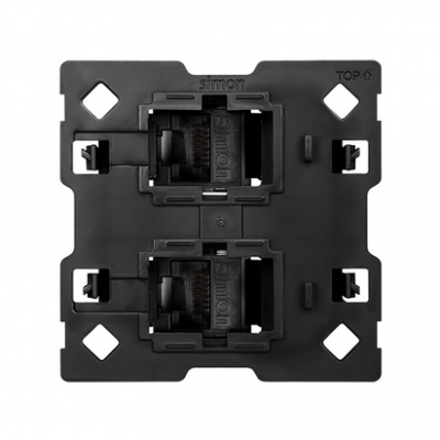 Simon 100 Adapter na 2 złącza RJ45 kompatybilny z formatem Keystone i Systimax (mechanizm bez ramki montażowej) 10000002-039 KONTAKT (10000002-039)