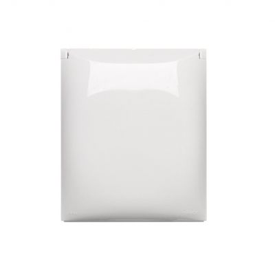 Simon Aquaclick Gniazdo wtyczkowe Schuko poczwórne 4-krotne IP44 klapka w kolorze pokrywy z przesłonami torów prądowych 16A 250 V~ zaciski śrubowe, biały ACGSZ4Z/11 KONTAKT (ACGSZ4Z/11)